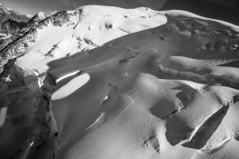 Black And White Crevasses And Shadows