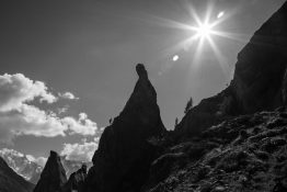 Aiguillet - Argentiere - Alps - Alpinist - Climber - Sun - Silhouette