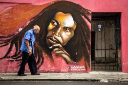 Old Man - Graffiti - Bob Marley - Wall Painting - Street-photo