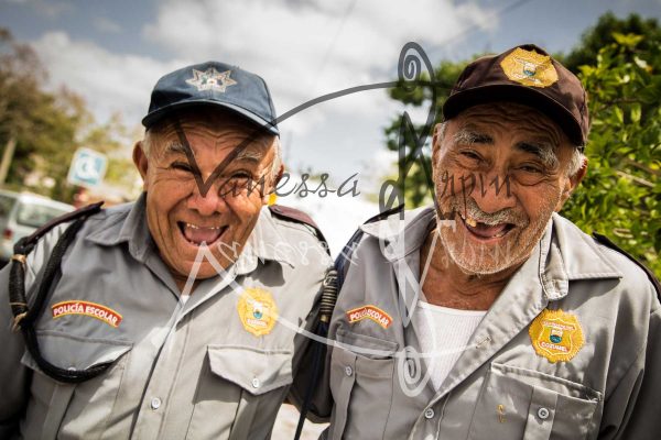 Laughing School Policemen - Missing Teeth - Big Smile at Work